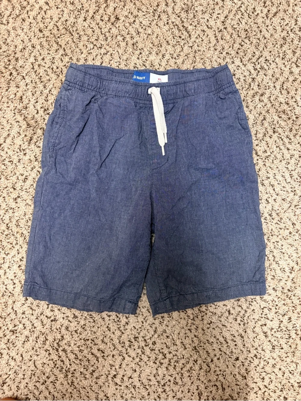 Old Navy Boys Chambray Drawstring Shorts Size XL 14-16